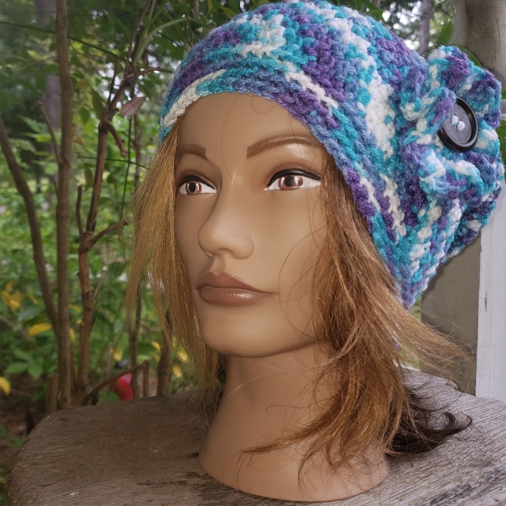 💜💙Handmade slouchy beanie